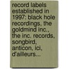 Record Labels Established In 1997: Black Hole Recordings, The Goldmind Inc., The Inc. Records, Songbird, Anticon, Ici, D'Ailleurs... door Books Llc