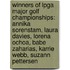 Winners Of Lpga Major Golf Championships: Annika Sorenstam, Laura Davies, Lorena Ochoa, Babe Zaharias, Karrie Webb, Suzann Pettersen