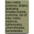 Kiev Metro Stations: Dnipro, Teatralna, Lvivska Brama, Vyrlytsia, List Of Kiev Metro Stations, Lukianivska, Chernihivska, Beresteiska