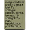 Mozg Srendszer: A Fels? V Gtag Z Letei ?'s Szalagjai, Csontok, Gerinc, Izomzat, L B, Szalagok ?'s Inak, Bipedalizmus, Proloter Pia, K by Forr?'S. Wikipedia