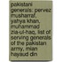 Pakistani Generals: Pervez Musharraf, Yahya Khan, Muhammad Zia-Ul-Haq, List Of Serving Generals Of The Pakistan Army, Mian Hayaud Din