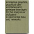 Interactive Graphics, Graphical User Interfaces And Software Interfaces For The Analysis Of Biological Experimental Data And Networks.