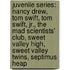 Juvenile Series: Nancy Drew, Tom Swift, Tom Swift, Jr., The Mad Scientists' Club, Sweet Valley High, Sweet Valley Twins, Septimus Heap