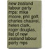 New Zealand Labour Party Mps: Mike Moore, Phil Goff, Charles Chauvel, Helen Clark, Roger Douglas, List Of New Zealand Labour Party Mps