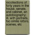 Recollections of Forty Years in the House, Senate, and Cabinet, an Autobiography; Ill. with Portraits, Fac-Simile Letters, Scenes, Etc