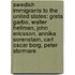 Swedish Immigrants To The United States: Greta Garbo, Walter Hellman, John Ericsson, Annika Sorenstam, Carl Oscar Borg, Peter Stormare