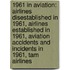 1961 In Aviation: Airlines Disestablished In 1961, Airlines Established In 1961, Aviation Accidents And Incidents In 1961, Tam Airlines
