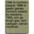 1986 In Northern Ireland: 1986 In Gaelic Games, Northern Ireland By-Elections, 1986, Erin Go Bragh Gaa, Eoin Cadogan, Darran O'sullivan