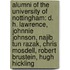 Alumni Of The University Of Nottingham: D. H. Lawrence, Johnnie Johnson, Najib Tun Razak, Chris Mosdell, Robert Brustein, Hugh Hickling