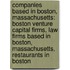 Companies Based In Boston, Massachusetts: Boston Venture Capital Firms, Law Firms Based In Boston, Massachusetts, Restaurants In Boston