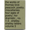 The Works of Thomas Love Peacock; Poetry. Miscellanies. Four Ages of Poetry. Hor Dramatic , No. 1-3 . Shelley. Shelley Letters Volume 3 door Thomas Love Peacock