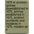 1975 In Aviation: Airlines Disestablished In 1975, Airlines Established In 1975, Aviation Accidents And Incidents In 1975, Modern Air Tr