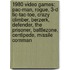 1980 Video Games: Pac-Man, Rogue, 3-D Tic-Tac-Toe, Crazy Climber, Berzerk, Defender, The Prisoner, Battlezone, Centipede, Missile Comman