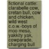 Fictional Cattle: Clarabelle Cow, Cretan Bull, Cow And Chicken, Wild West C.O.W.-Boys Of Moo Mesa, Yakkity Yak, Cowparade, Charging Bull