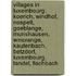 Villages in Luxembourg: Koerich, Windhof, Nospelt, Goeblange, Munshausen, Wincrange, Kautenbach, Betzdorf, Luxembourg, Tandel, Fischbach