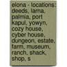Elona - Locations: Deeds, Larna, Palmia, Port Kapul, Yowyn, Cozy House, Cyber House, Dungeon, Estate, Farm, Museum, Ranch, Shack, Shop, S door Source Wikia