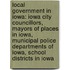 Local Government In Iowa: Iowa City Councillors, Mayors Of Places In Iowa, Municipal Police Departments Of Iowa, School Districts In Iowa