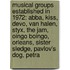 Musical Groups Established In 1972: Abba, Kiss, Devo, Van Halen, Styx, The Jam, Oingo Boingo, Orleans, Sister Sledge, Pavlov's Dog, Petra