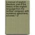 a Manual of English Literature: and of the History of the English Language from the Norman Conquest, with Numerous Specimens, Volumes 1-2