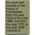 the Court Leet Records of the Manor of Manchester, from the Year 1552 to the Year 1686, and from the Year 1731 to the Year 1846 (Volume 3)