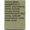 Record Labels Established In 2005: Anjunadeep, Kartel Records, Young Money Entertainment, Bad Sekta, Solitude Productions, Sonic Vista Music door Books Llc