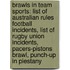 Brawls In Team Sports: List Of Australian Rules Football Incidents, List Of Rugby Union Incidents, Pacers-Pistons Brawl, Punch-Up In Piestany