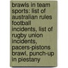 Brawls In Team Sports: List Of Australian Rules Football Incidents, List Of Rugby Union Incidents, Pacers-Pistons Brawl, Punch-Up In Piestany door Books Llc