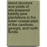 Stand Structure and Yields of Site-Prepared Loblolly Pine Plantations in the Lower Coastal Plain of the Carolinas, Georgia, and North Florida door Jerome L. Clutter Southeastern Forest