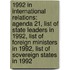 1992 In International Relations: Agenda 21, List Of State Leaders In 1992, List Of Foreign Ministers In 1992, List Of Sovereign States In 1992