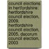 Council Elections In Hertfordshire: Hertfordshire Council Election, 2009, Hertfordshire Council Election, 2005, Dacorum Council Election, 2003