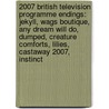 2007 British Television Programme Endings: Jekyll, Wags Boutique, Any Dream Will Do, Dumped, Creature Comforts, Lilies, Castaway 2007, Instinct by Books Llc