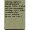 Articles On Plums, Including: Plum, Prunus Mume, Prunus Spinosa, Greengage, Damson, Cherry Plum, Mirabelle Plum, Prunus Salicina, Prunus Maritima, P by Hephaestus Books
