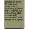Articles On 1983 Formula One Season Cars, Including: Mclaren Mp4/1, Ferrari 126 C, Brabham Bt52, Renault Re30, Renault Re40, Alfa Romeo 183T, Tyrrell door Hephaestus Books