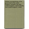 Articles On Programmes Of The Government Of The United Kingdom, Including: New Deal (United Kingdom), National Identity Card (United Kingdom), United door Hephaestus Books