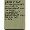 Articles On 1979 Formula One Season Cars, Including: Brabham Bt46, Lotus 79, Ferrari 312T, Williams Fw07, Brabham Bt49, Lotus 80, Ligier Js11, Mclaren door Hephaestus Books