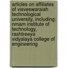 Articles On Affiliates Of Visveswaraiah Technological University, Including: Nmam Institute Of Technology, Rashtreeya Vidyalaya College Of Engineering door Hephaestus Books