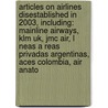 Articles On Airlines Disestablished In 2003, Including: Mainline Airways, Klm Uk, Jmc Air, L Neas A Reas Privadas Argentinas, Aces Colombia, Air Anato door Hephaestus Books