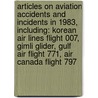 Articles On Aviation Accidents And Incidents In 1983, Including: Korean Air Lines Flight 007, Gimli Glider, Gulf Air Flight 771, Air Canada Flight 797 door Hephaestus Books