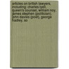 Articles On British Lawyers, Including: Charles Lyell, Queen's Counsel, William Noy, James Stephen (Politician), John Davies (Poet), George Hadley, So door Hephaestus Books