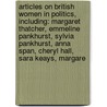 Articles On British Women In Politics, Including: Margaret Thatcher, Emmeline Pankhurst, Sylvia Pankhurst, Anna Span, Cheryl Hall, Sara Keays, Margare door Hephaestus Books