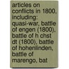 Articles On Conflicts In 1800, Including: Quasi-War, Battle Of Engen (1800), Battle Of H Chst Dt (1800), Battle Of Hohenlinden, Battle Of Marengo, Bat door Hephaestus Books