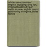 Articles On Economy Of Virginia, Including: Food Lion, Virginia Locations By Per Capita Income, Virginia Pound, Gold Mining In Virginia, Dulles Techno by Hephaestus Books