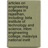 Articles On Engineering Colleges In Rajasthan, Including: Birla Institute Of Technology And Science, Mbm Engineering College, Malaviya National Instit by Hephaestus Books