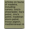 Articles On Fauna Of Madeira, Including: Canary, Cory's Shearwater, Fea's Petrel, Zino's Petrel, Madeiran Storm-Petrel, Trocaz Pigeon, Mediterranean M by Hephaestus Books