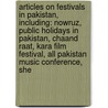 Articles On Festivals In Pakistan, Including: Nowruz, Public Holidays In Pakistan, Chaand Raat, Kara Film Festival, All Pakistan Music Conference, She door Hephaestus Books