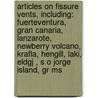 Articles On Fissure Vents, Including: Fuerteventura, Gran Canaria, Lanzarote, Newberry Volcano, Krafla, Hengill, Laki, Eldgj , S O Jorge Island, Gr Ms door Hephaestus Books