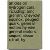 Articles On Hydrogen Cars, Including: Amc Gremlin, Chevrolet Equinox, Peugeot Quark, General Motors Hy-Wire, General Motors Sequel, Nissan X-Trail, Hy door Hephaestus Books