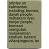 Articles On Kalimantan, Including: Borneo, Dayak People, Mahakam River, Banjar People, Bornean Orangutan, Mulawarman Stadium, Kodam Vi/Tanjungpura, Bo door Hephaestus Books