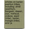Articles On Karlan Pashtun Tribes, Including: Afridi (Pashtun), Bangash, Dawari, Zazi, Mehsud, Orakzai, Wazir (Tribe), Karlan, Mangal (Tribe), Amir Ja door Hephaestus Books