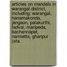 Articles On Mandals In Warangal District, Including: Warangal, Hanamakonda, Jangaon, Palakurthi, Tadvai, Maripeda, Bachannapet, Narmetta, Ghanpur (Sta door Hephaestus Books